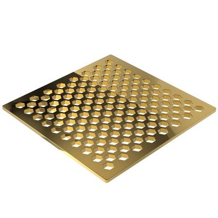 Newport Brass 6" Square Shower Drain in Polished Gold (Pvd) 233-607-24